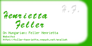 henrietta feller business card